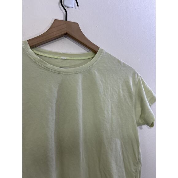 Lululemon Crewneck T-Shirt 8 Workout Pilates Basic Gym Minimalist Stretch Green - Picture 3 of 12